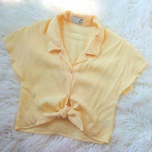 Aritzia | Wilfred Free Tie-Front Blouse | XXS